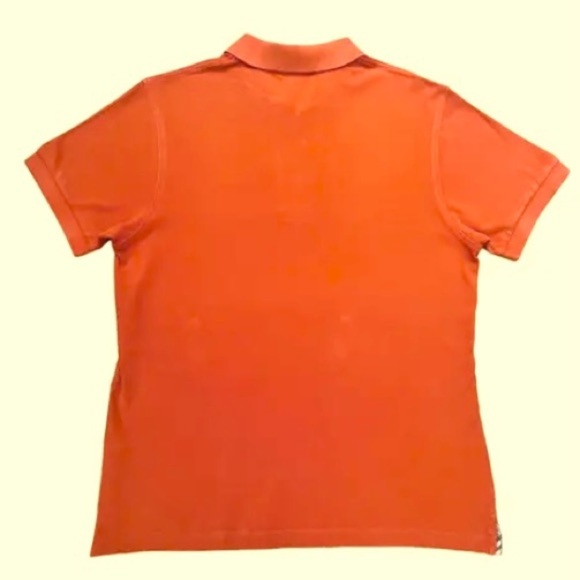 BURBERRY Orange Cotton Polo Shirt - Picture 3 of 5